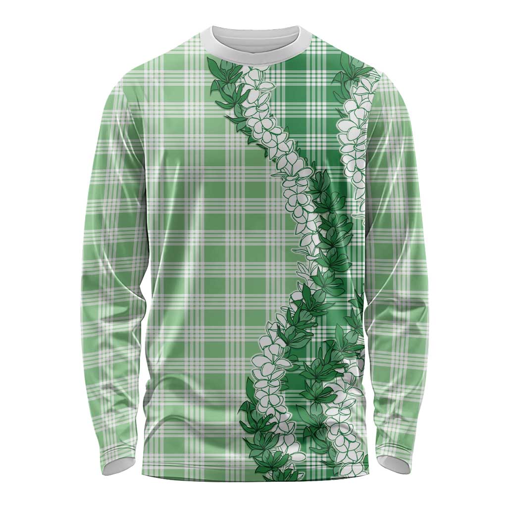Green Hawaii Palaka Long Sleeve Shirt Hawaiian Honohono Lei LT05 Unisex Green - Polynesian Pride