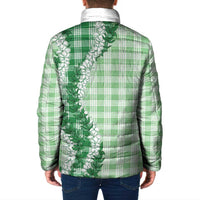 Green Hawaii Palaka Padded Jacket Hawaiian Honohono Lei LT05 - Polynesian Pride