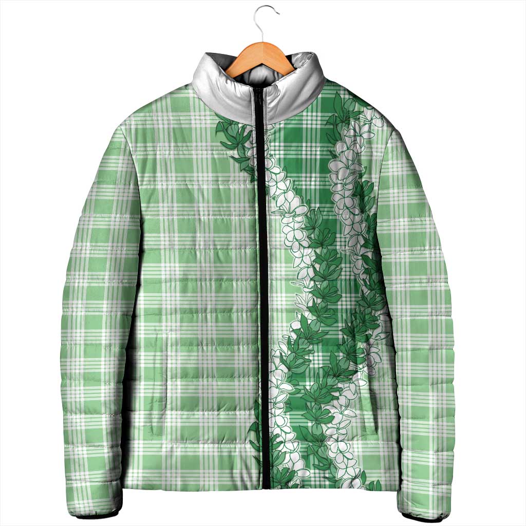 Green Hawaii Palaka Padded Jacket Hawaiian Honohono Lei LT05 - Polynesian Pride