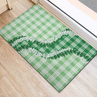 Green Hawaii Palaka Rubber Doormat Hawaiian Honohono Lei LT05 - Polynesian Pride