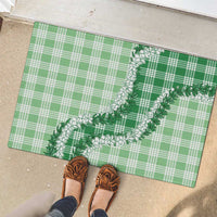Green Hawaii Palaka Rubber Doormat Hawaiian Honohono Lei LT05 - Polynesian Pride
