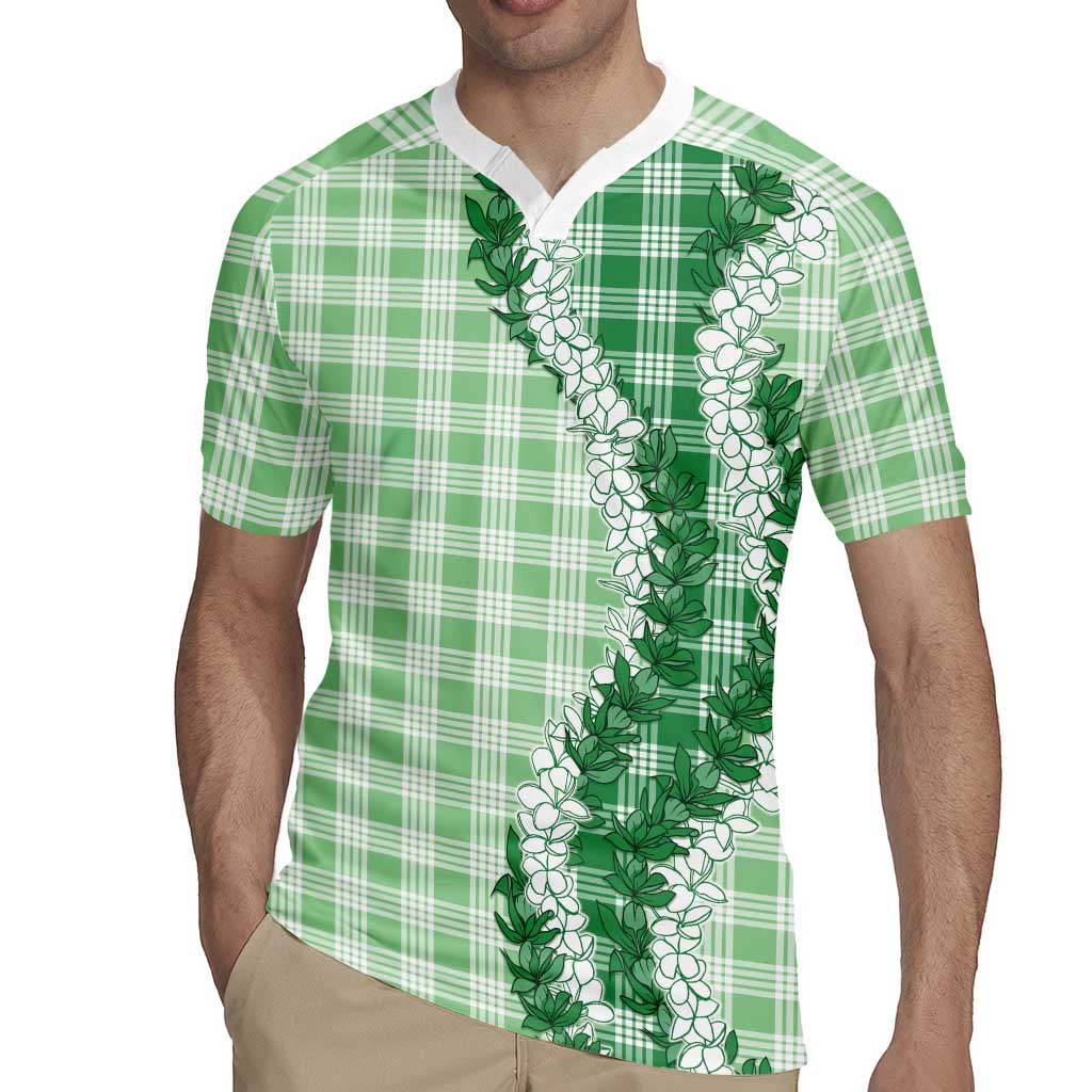 Green Hawaii Palaka Rugby Jersey Hawaiian Honohono Lei LT05 - Polynesian Pride