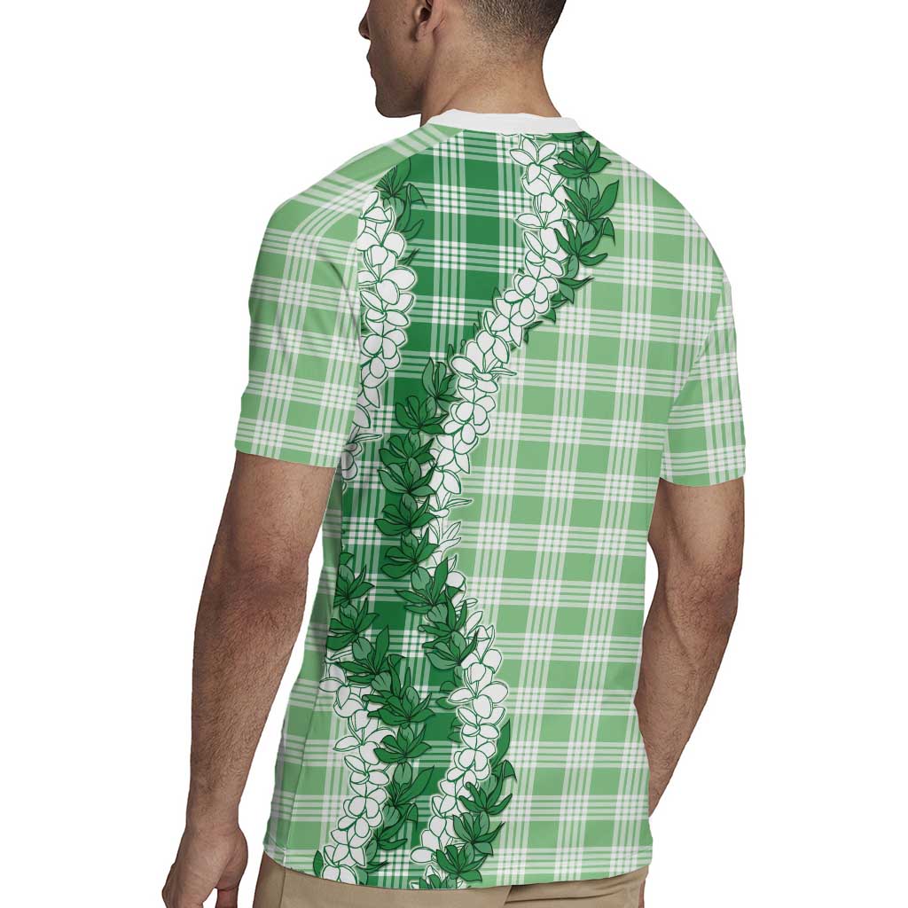 Green Hawaii Palaka Rugby Jersey Hawaiian Honohono Lei LT05 - Polynesian Pride