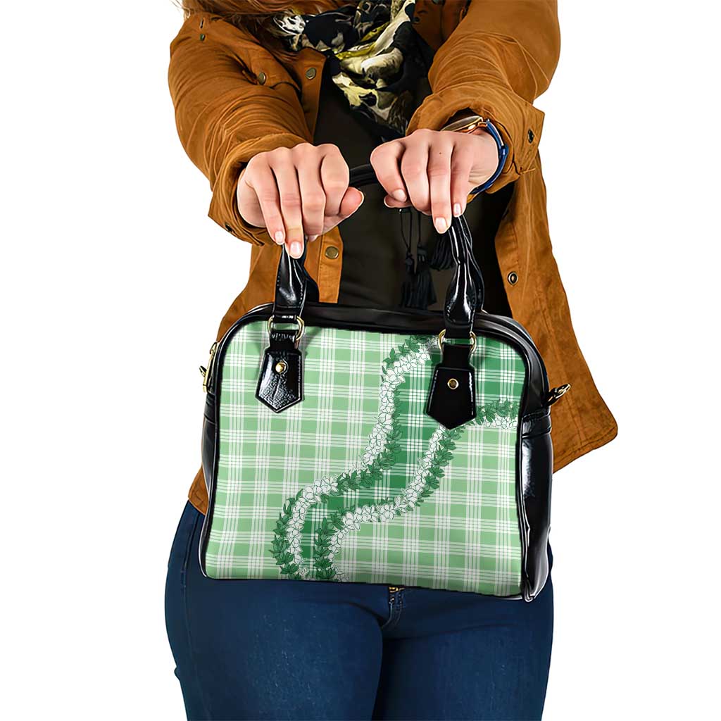 Green Hawaii Palaka Shoulder Handbag Hawaiian Honohono Lei LT05 One Size Green - Polynesian Pride