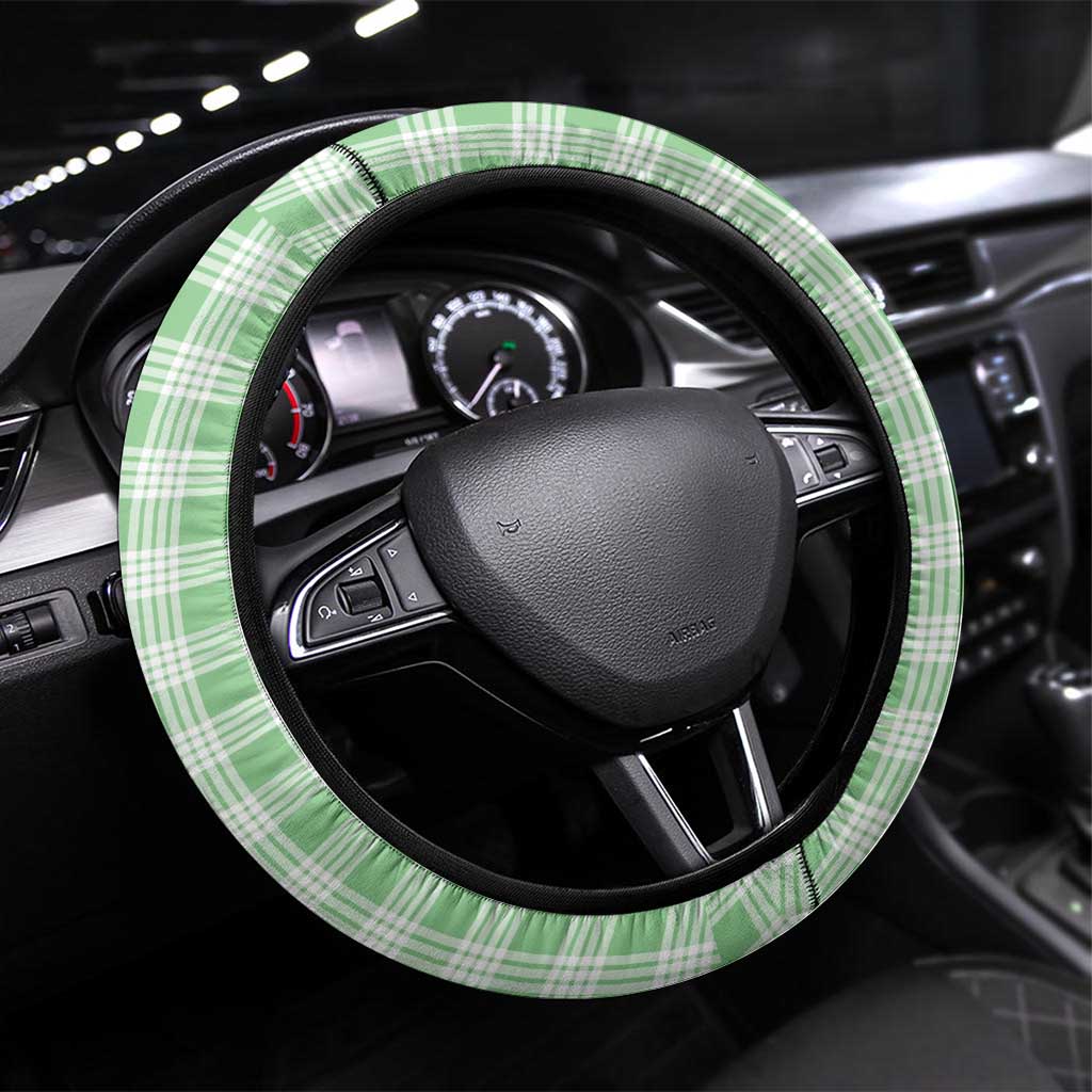 Green Hawaii Palaka Steering Wheel Cover Hawaiian Honohono Lei LT05 Universal Fit Green - Polynesian Pride
