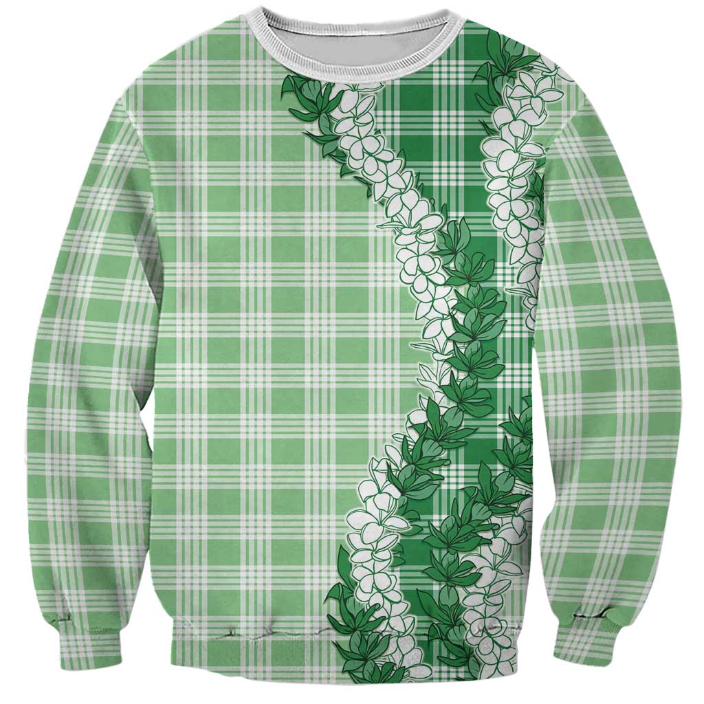 Green Hawaii Palaka Sweatshirt Hawaiian Honohono Lei LT05 Unisex Green - Polynesian Pride