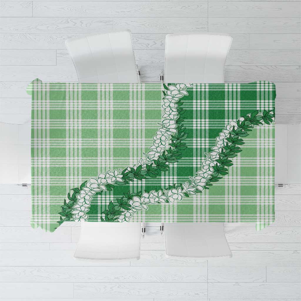 Green Hawaii Palaka Tablecloth Hawaiian Honohono Lei LT05 Green - Polynesian Pride