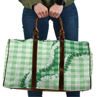 Green Hawaii Palaka Travel Bag Hawaiian Honohono Lei