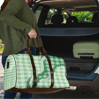Green Hawaii Palaka Travel Bag Hawaiian Honohono Lei