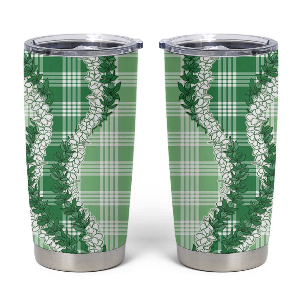 Green Hawaii Palaka Tumbler Cup Hawaiian Honohono Lei LT05 Green - Polynesian Pride