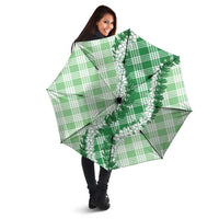 Green Hawaii Palaka Umbrella Hawaiian Honohono Lei