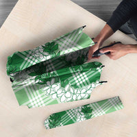 Green Hawaii Palaka Umbrella Hawaiian Honohono Lei