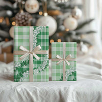 Green Hawaii Palaka Wrapping Paper Hawaiian Honohono Lei