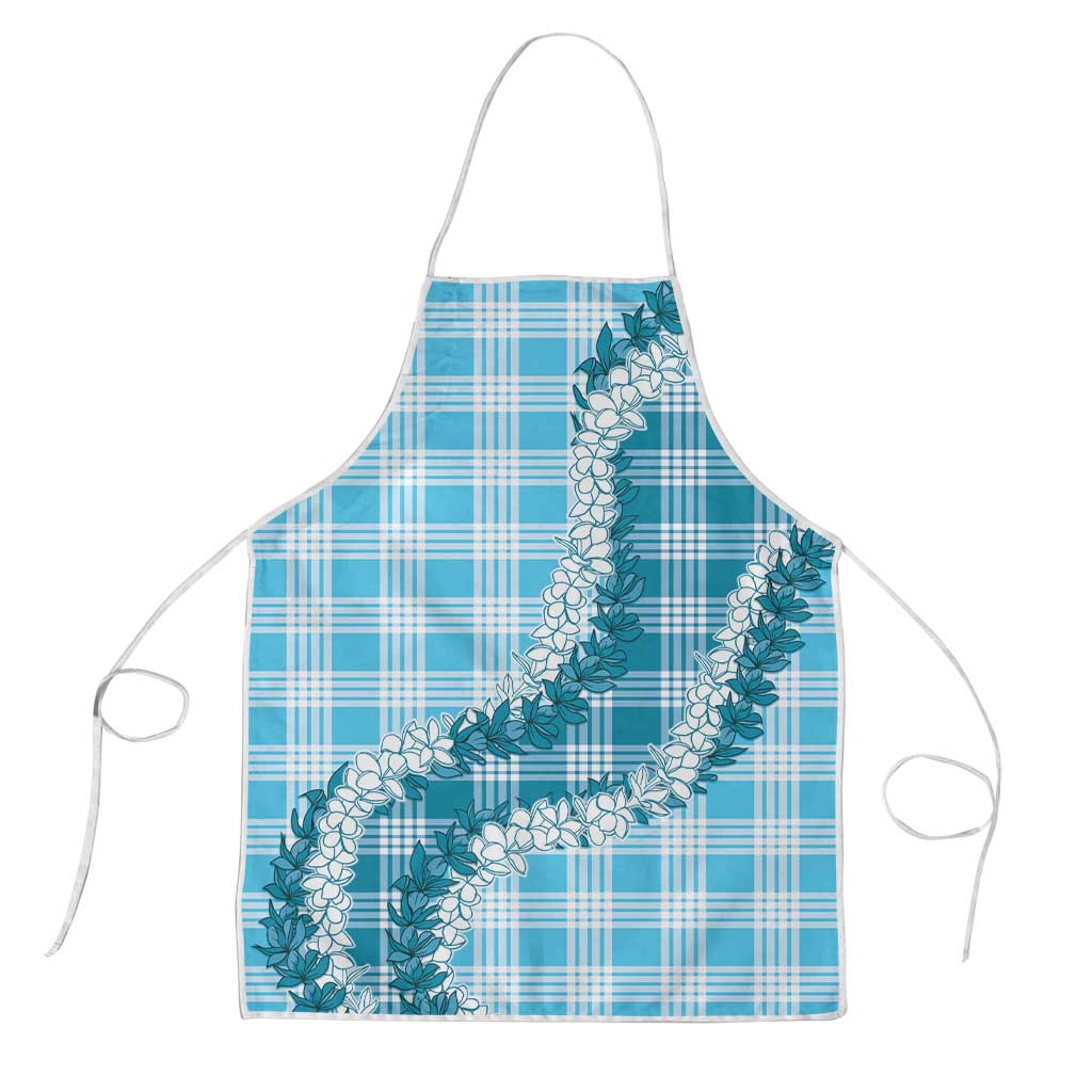 Blue Hawaii Palaka Apron Hawaiian Honohono Lei LT05 Blue - Polynesian Pride