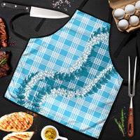 Blue Hawaii Palaka Apron Hawaiian Honohono Lei LT05 Blue - Polynesian Pride