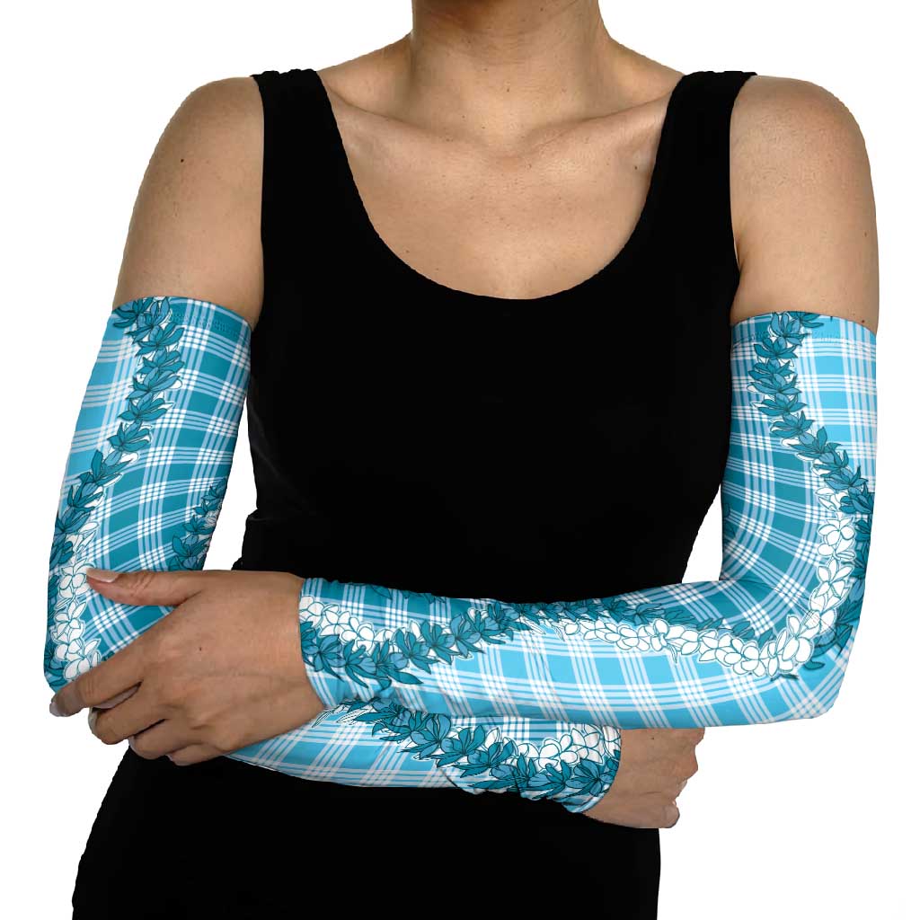 Blue Hawaii Palaka Arm Sleeves Hawaiian Honohono Lei LT05 - Polynesian Pride