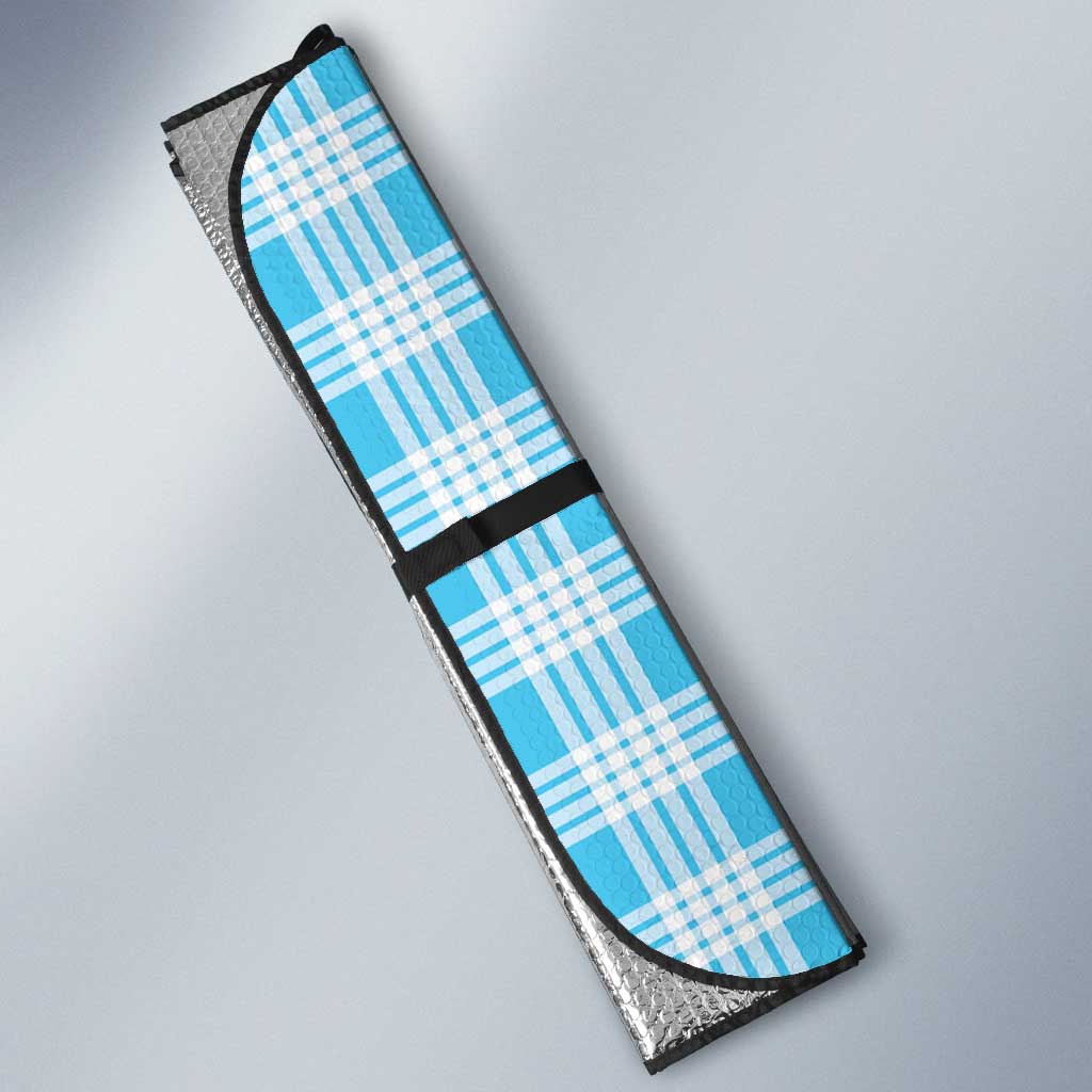 Blue Hawaii Palaka Auto Sun Shade Hawaiian Honohono Lei LT05 - Polynesian Pride