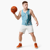 Blue Hawaii Palaka Basketball Jersey Hawaiian Honohono Lei LT05 - Polynesian Pride
