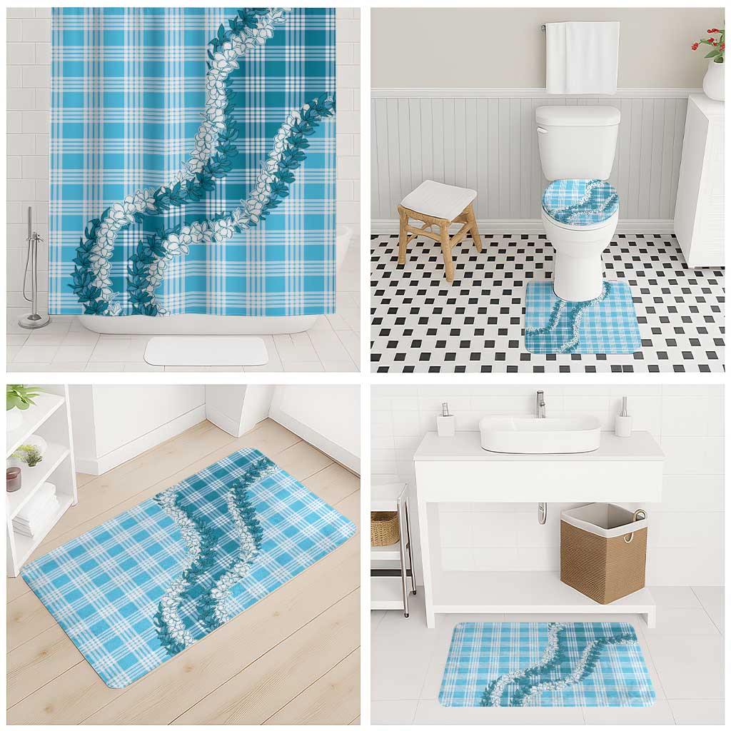 Blue Hawaii Palaka Bathroom Set Hawaiian Honohono Lei LT05 - Polynesian Pride
