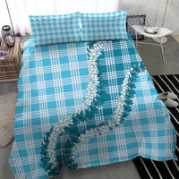Blue Hawaii Palaka Bedding Set Hawaiian Honohono Lei LT05 - Polynesian Pride
