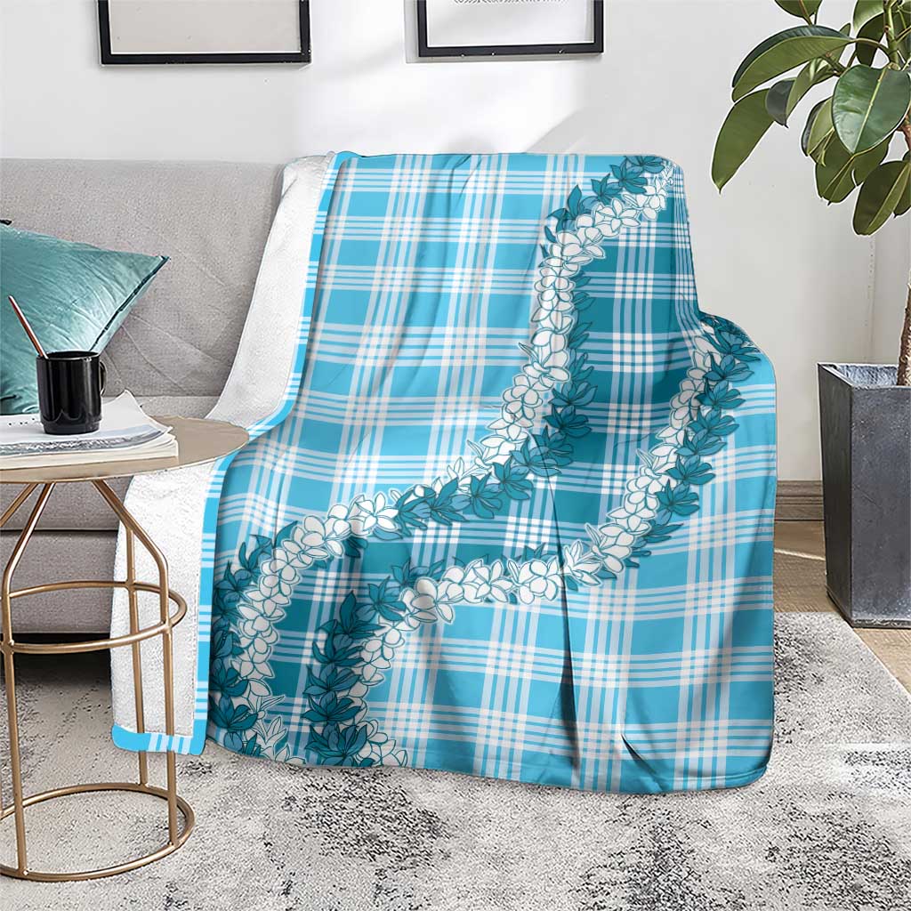 Blue Hawaii Palaka Blanket Hawaiian Honohono Lei LT05 - Polynesian Pride