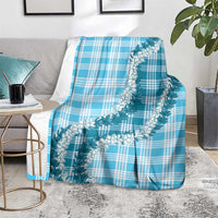 Blue Hawaii Palaka Blanket Hawaiian Honohono Lei LT05 - Polynesian Pride