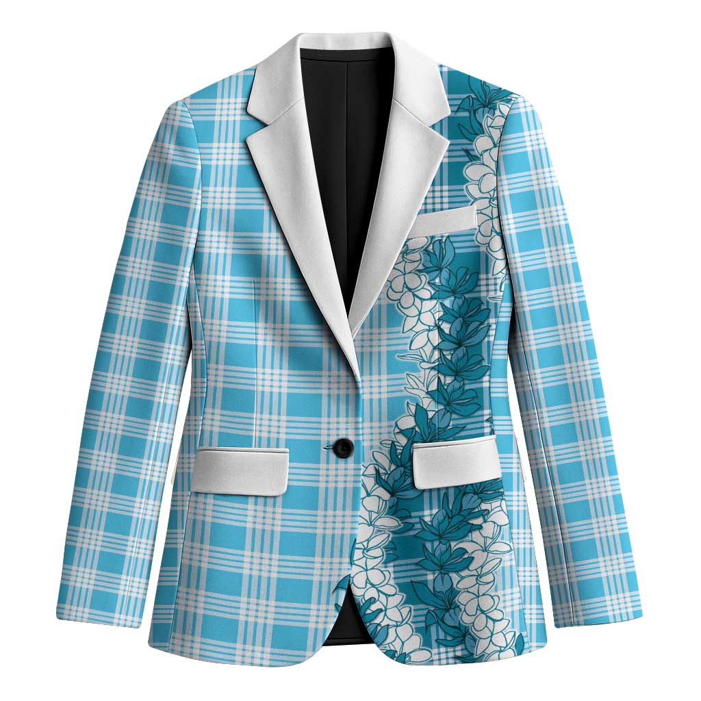 Blue Hawaii Palaka Blazer Hawaiian Honohono Lei LT05 Unisex Blue - Polynesian Pride