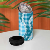 Blue Hawaii Palaka 4 in 1 Can Cooler Tumbler Hawaiian Honohono Lei LT05 - Polynesian Pride