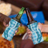 Blue Hawaii Palaka 4 in 1 Can Cooler Tumbler Hawaiian Honohono Lei LT05 - Polynesian Pride