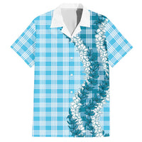 Blue Hawaii Palaka Hawaiian Shirt Hawaiian Honohono Lei