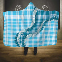 Blue Hawaii Palaka Hooded Blanket Hawaiian Honohono Lei LT05 - Polynesian Pride