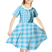 Blue Hawaii Palaka Kid Short Sleeve Dress Hawaiian Honohono Lei LT05 - Polynesian Pride