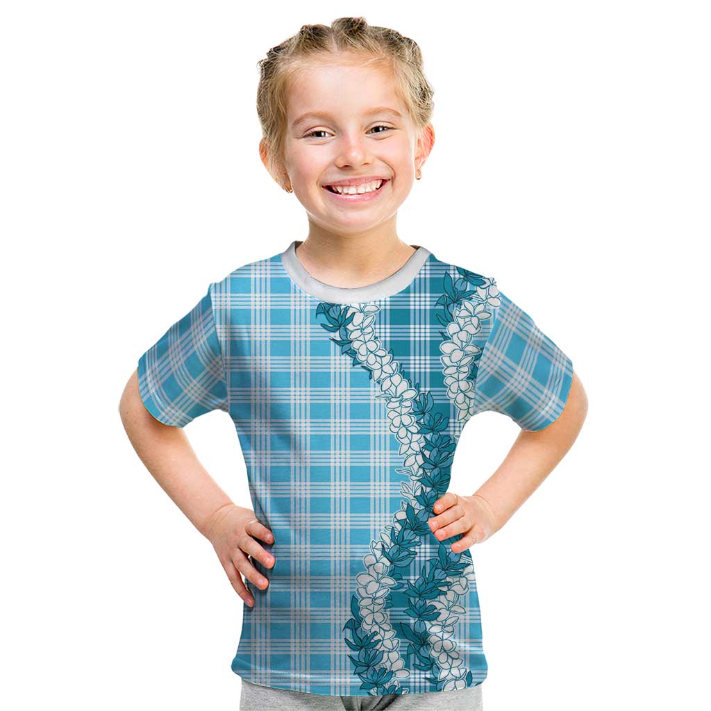 Blue Hawaii Palaka Kid T Shirt Hawaiian Honohono Lei
