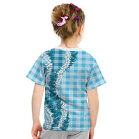 Blue Hawaii Palaka Kid T Shirt Hawaiian Honohono Lei