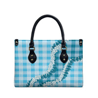 Blue Hawaii Palaka Leather Bag Hawaiian Honohono Lei LT05 - Polynesian Pride