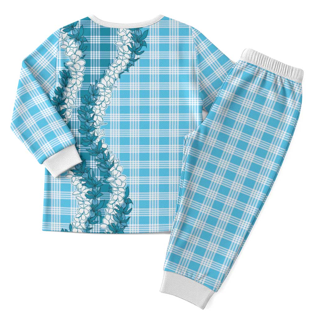 Blue Hawaii Palaka Pajama Set Hawaiian Honohono Lei LT05 - Polynesian Pride
