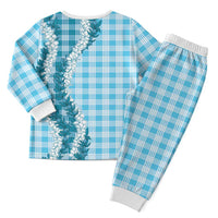 Blue Hawaii Palaka Pajama Set Hawaiian Honohono Lei LT05 - Polynesian Pride