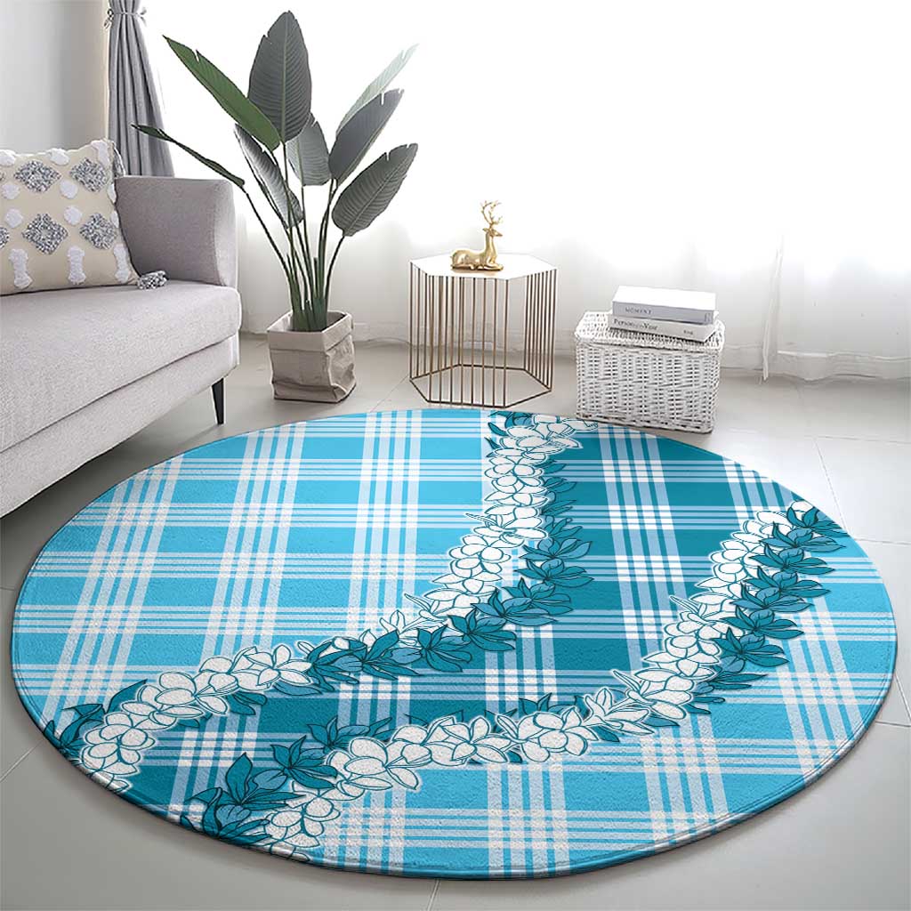 Blue Hawaii Palaka Round Carpet Hawaiian Honohono Lei LT05 - Polynesian Pride
