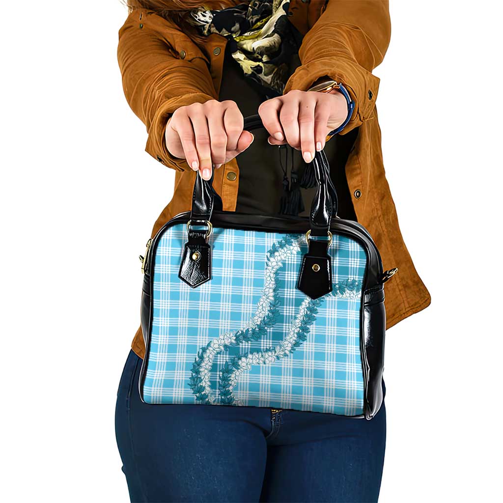 Blue Hawaii Palaka Shoulder Handbag Hawaiian Honohono Lei LT05 One Size Blue - Polynesian Pride