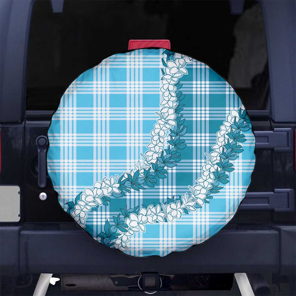 Blue Hawaii Palaka Spare Tire Cover Hawaiian Honohono Lei LT05 No hole Blue - Polynesian Pride