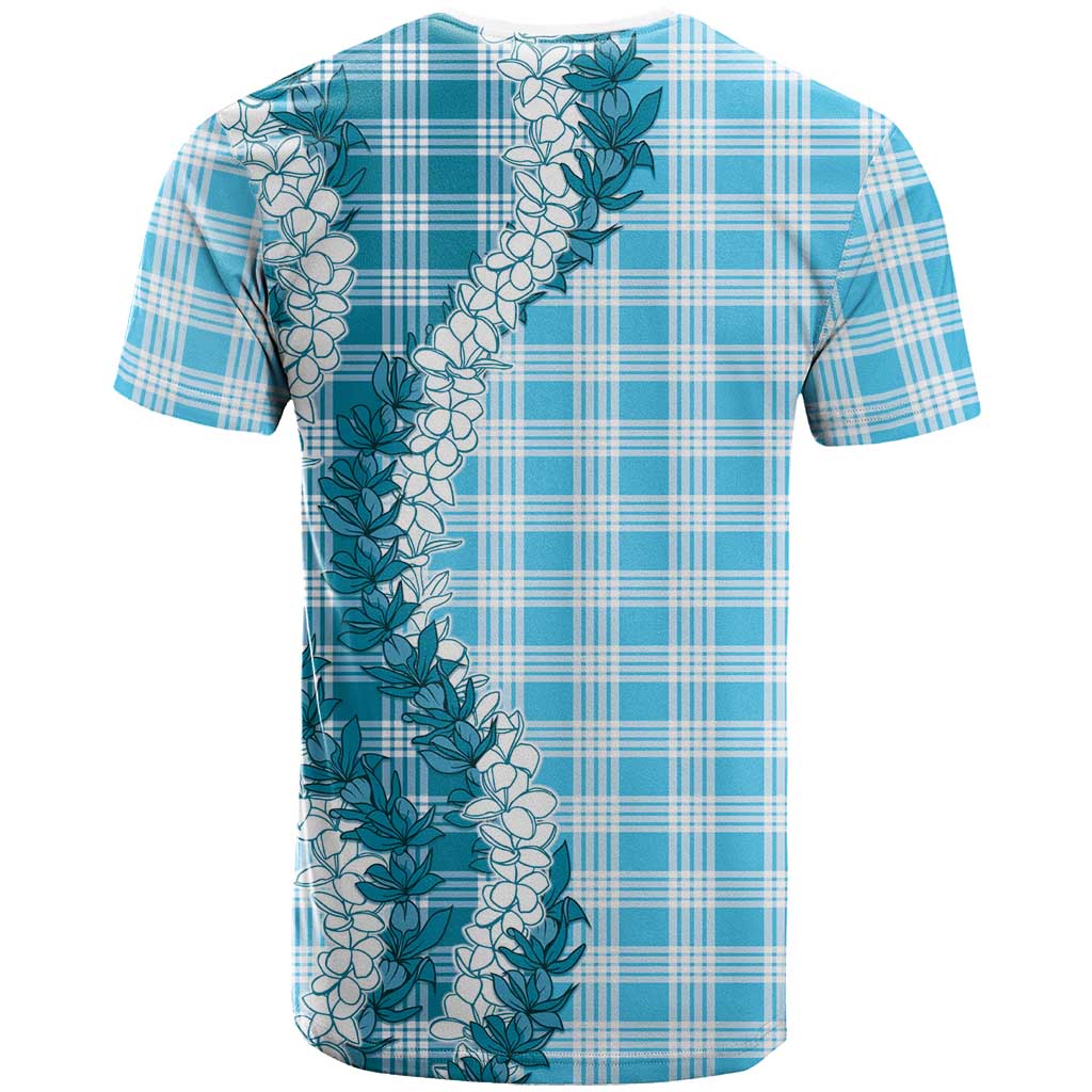 Blue Hawaii Palaka T Shirt Hawaiian Honohono Lei LT05 - Polynesian Pride
