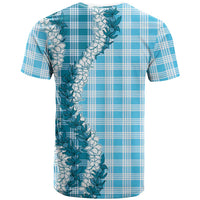 Blue Hawaii Palaka T Shirt Hawaiian Honohono Lei LT05 - Polynesian Pride