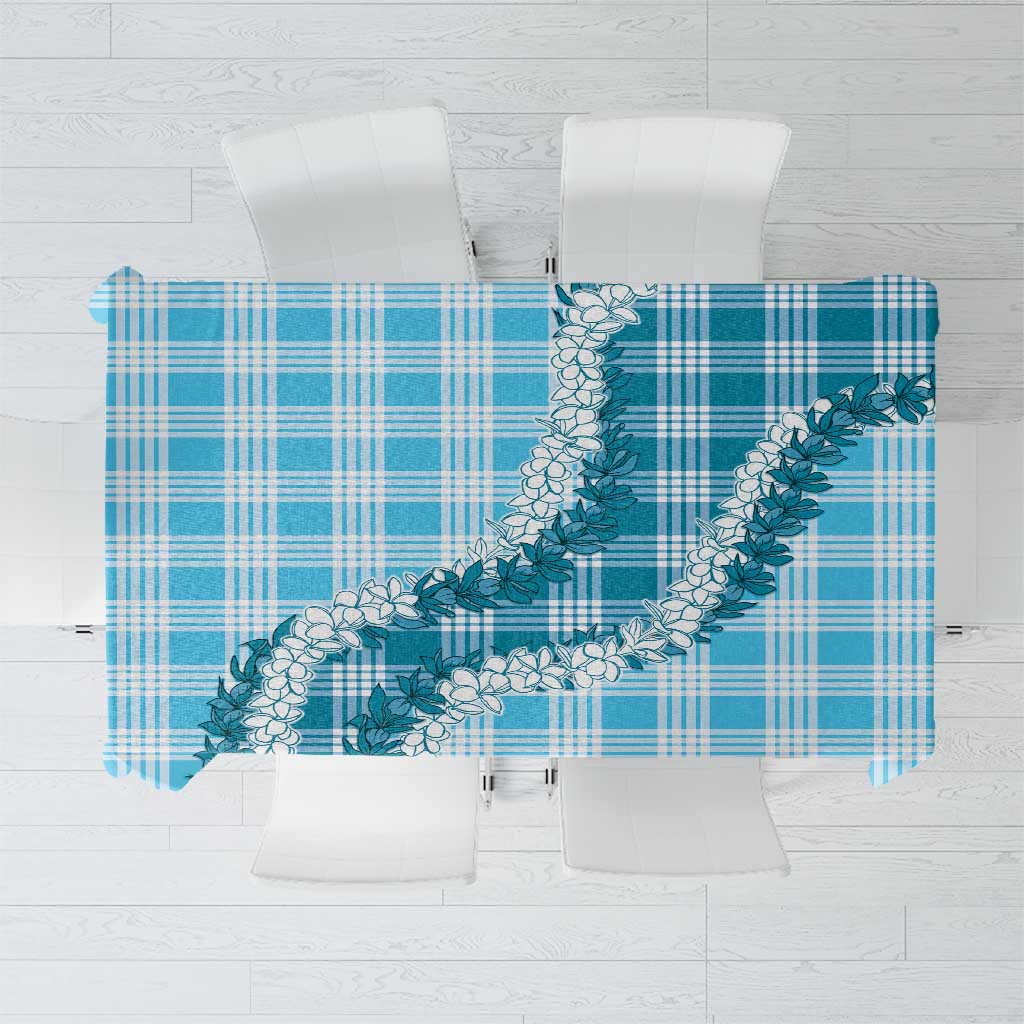 Blue Hawaii Palaka Tablecloth Hawaiian Honohono Lei LT05 Blue - Polynesian Pride