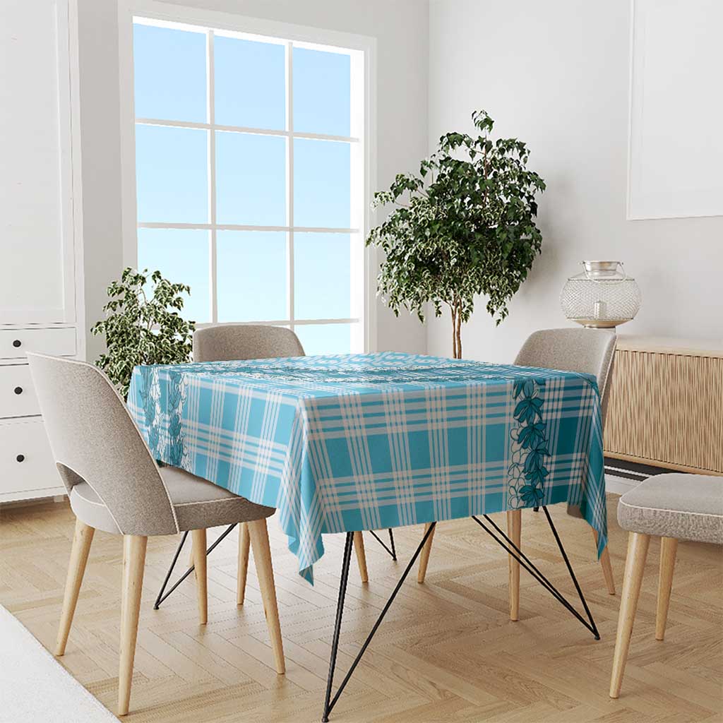 Blue Hawaii Palaka Tablecloth Hawaiian Honohono Lei LT05 - Polynesian Pride