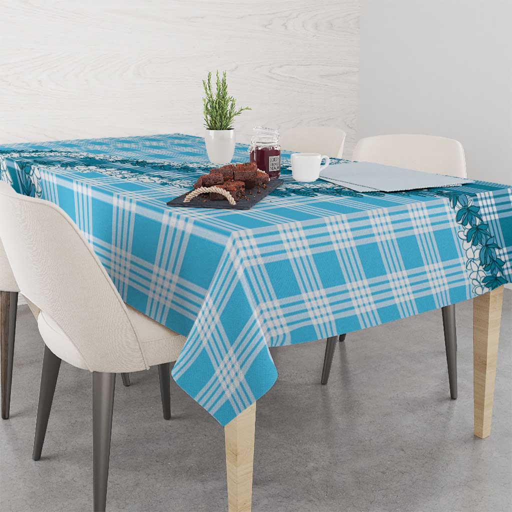 Blue Hawaii Palaka Tablecloth Hawaiian Honohono Lei LT05 - Polynesian Pride