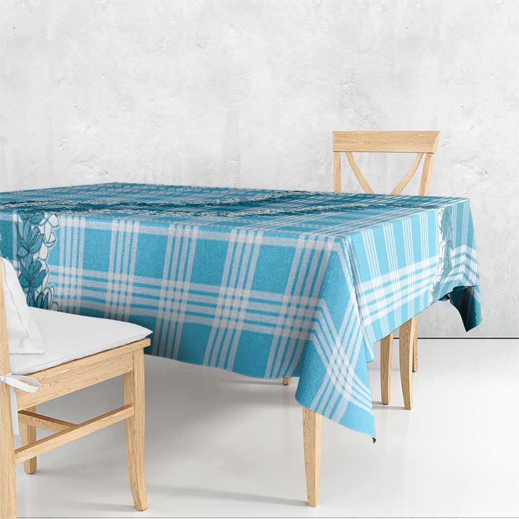 Blue Hawaii Palaka Tablecloth Hawaiian Honohono Lei LT05 - Polynesian Pride