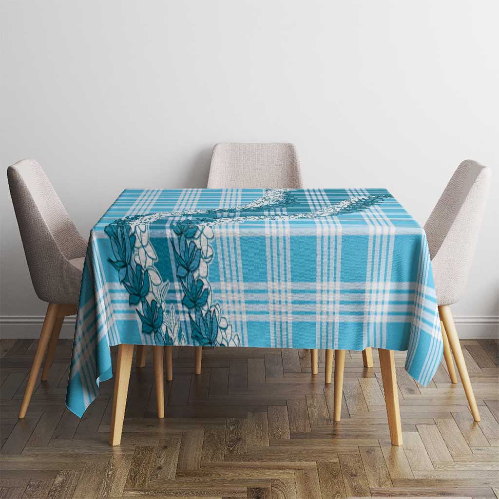 Blue Hawaii Palaka Tablecloth Hawaiian Honohono Lei LT05 - Polynesian Pride