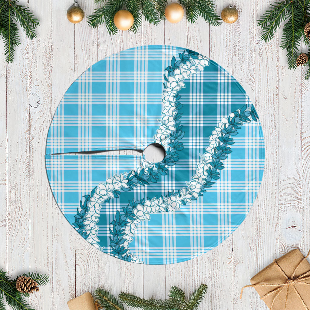 Blue Hawaii Palaka Tree Skirt Hawaiian Honohono Lei LT05 Casual Blue - Polynesian Pride