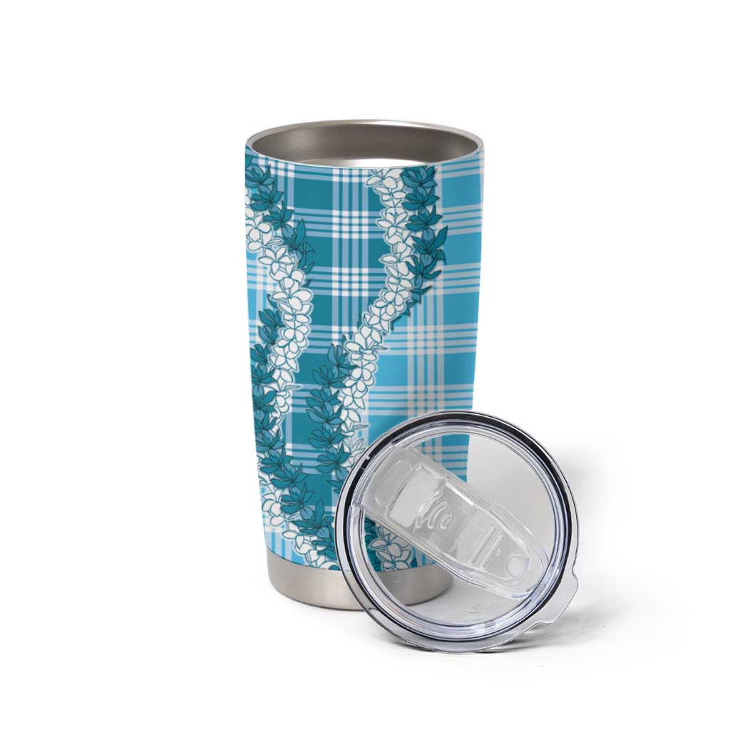 Blue Hawaii Palaka Tumbler Cup Hawaiian Honohono Lei LT05 - Polynesian Pride