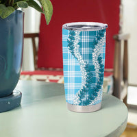 Blue Hawaii Palaka Tumbler Cup Hawaiian Honohono Lei LT05 - Polynesian Pride